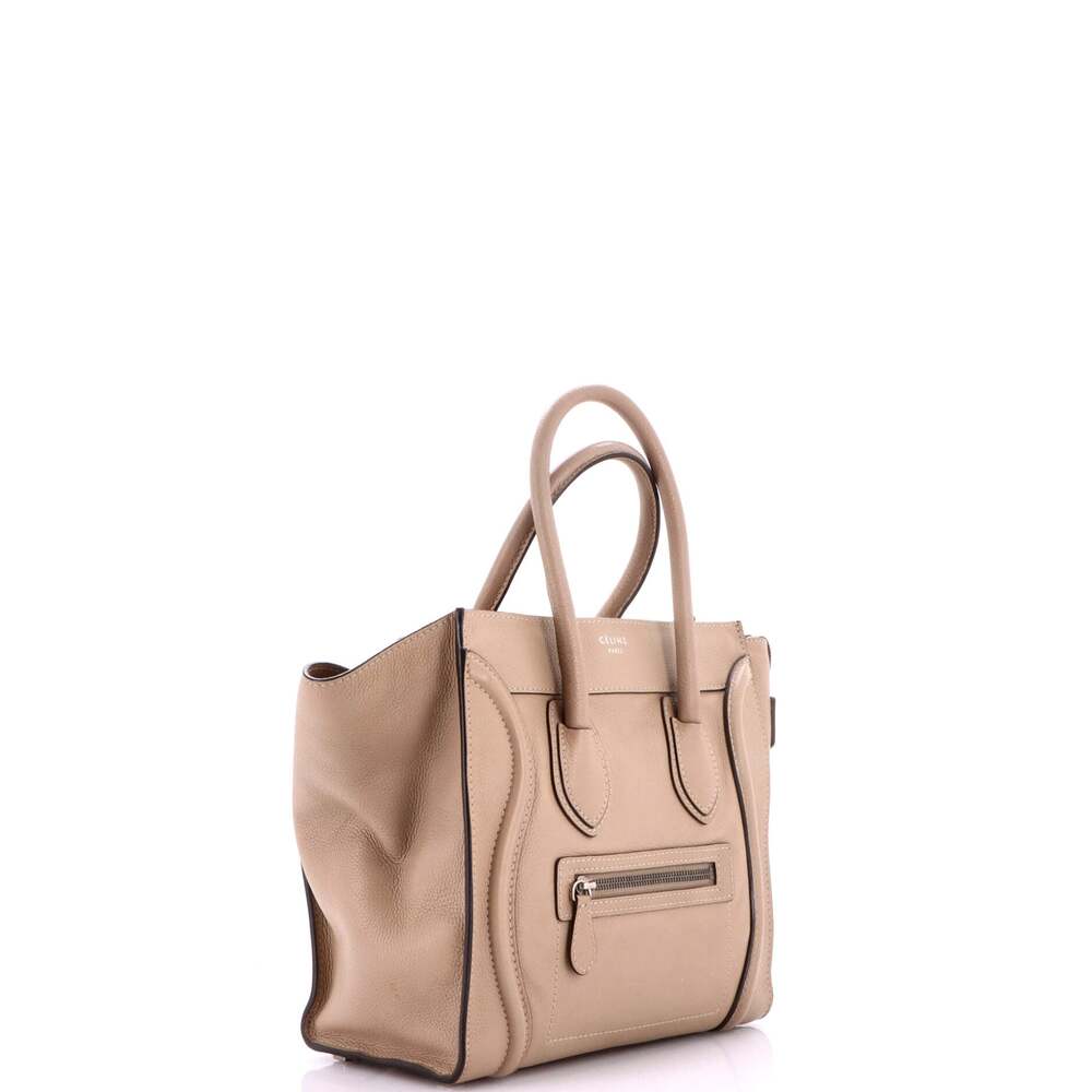 Celine Luggage Bag Grainy Leather Micro #253708C12B - Picture 2 of 8